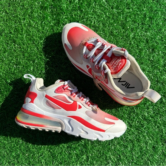 Nike Air Max 270 React SE White / Track Red Barely Rose - Picture 9 of 16